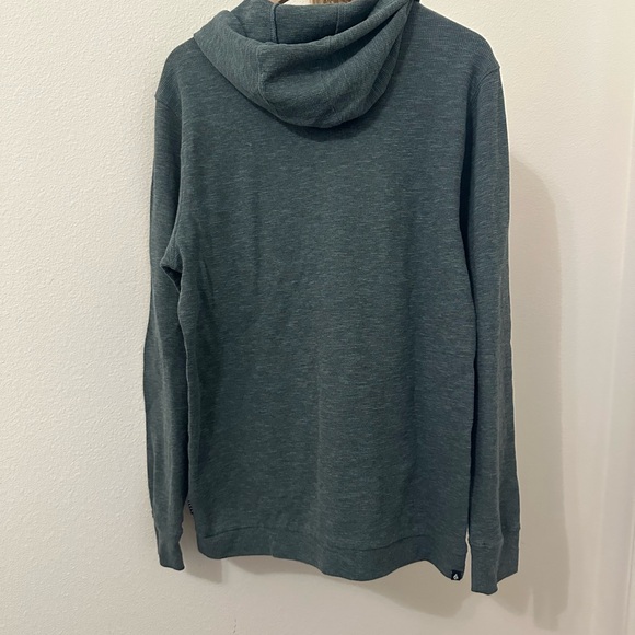 Volcom Men's Teal Hoodie waffle knit - Picture 3 of 3